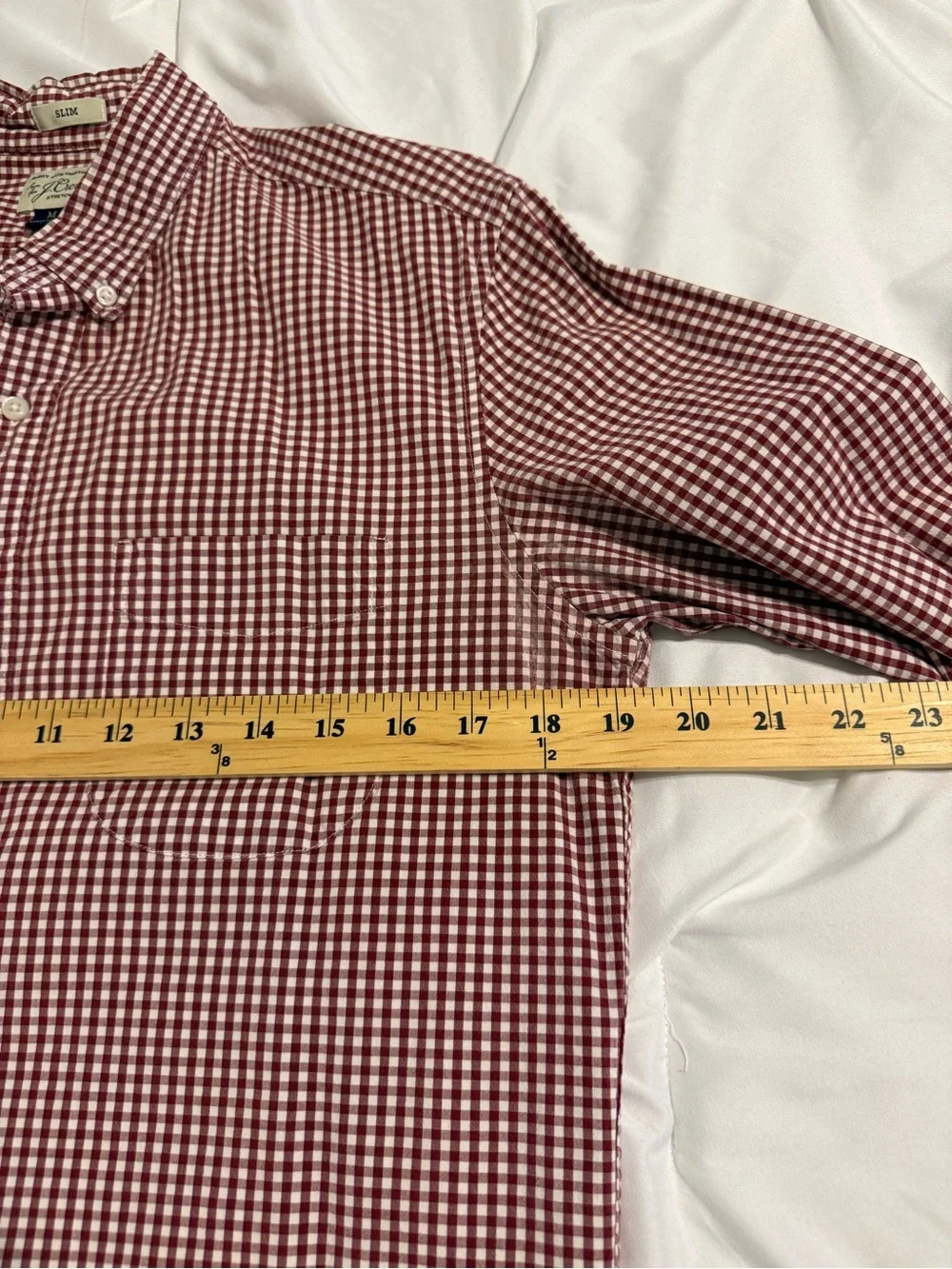 J. Crew Red Gingham Button-Down Shirt